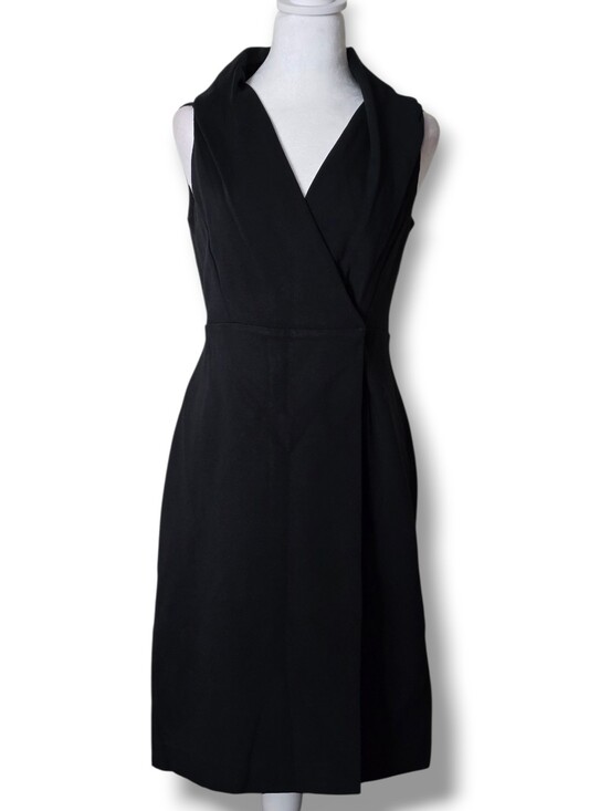 Ann Taylor Dresses & Skirts - Ann Taylor Classic Black Sleeveless Midi Wrap Dress - Size 6P